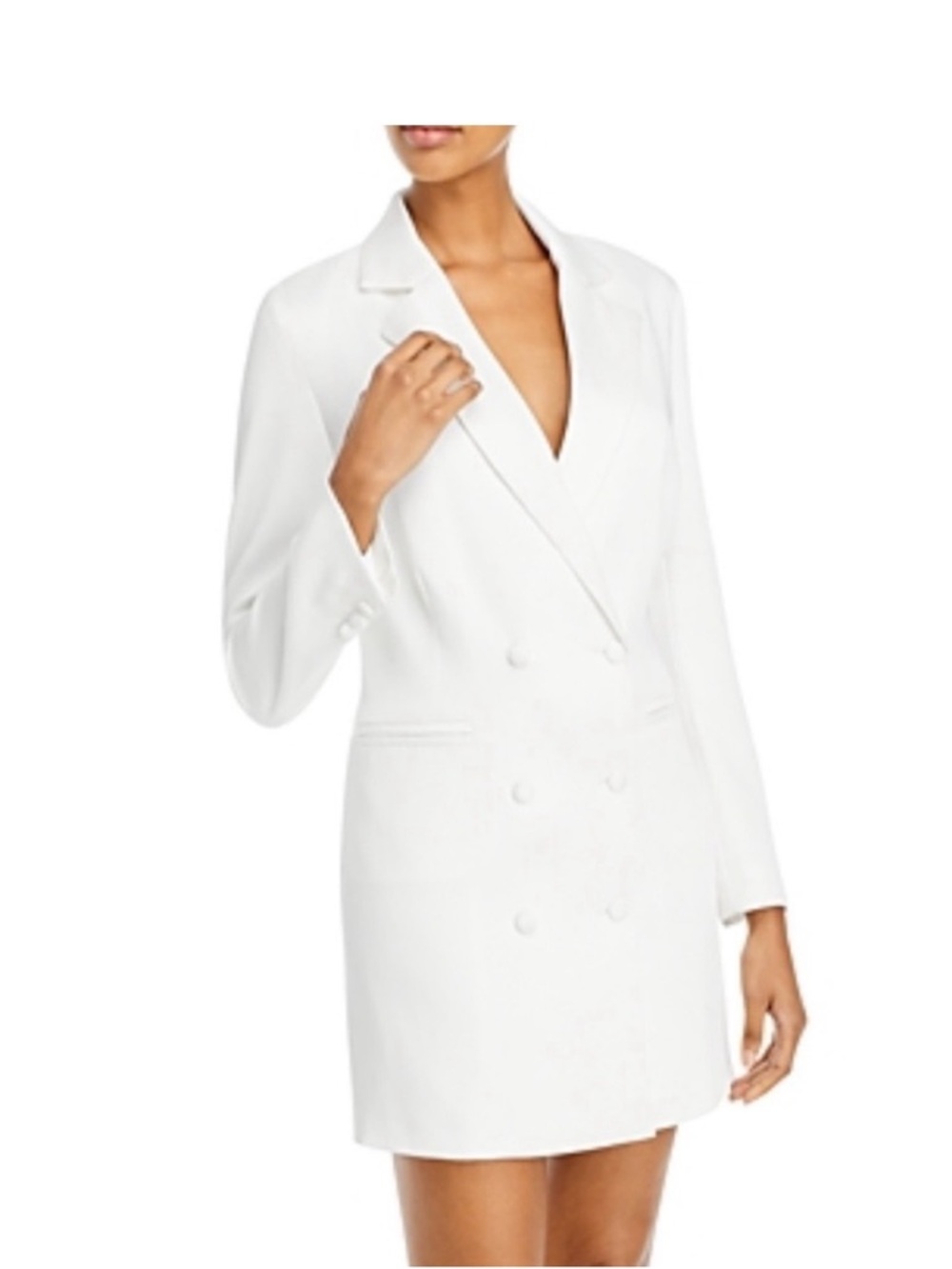 Lucy Paris White Double-Breasted Blazer Dress